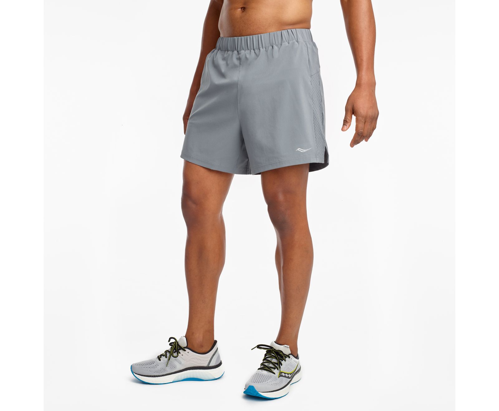 Saucony Outpace 5" Men's Shorts Grey | Canada 655TCEV